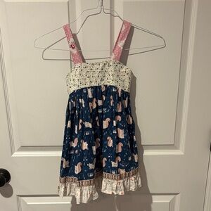 Matilda Jane Pink and Blue Squirrel Dress